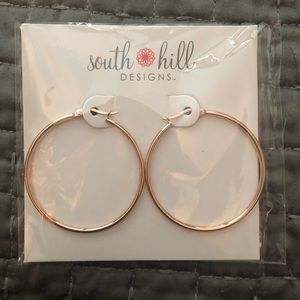 Rose gold hoop earrings